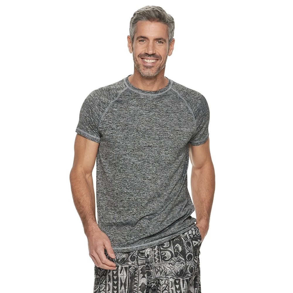 Men's Croft & Barrow L Raglan Rash Guard Swim Tee